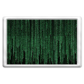 Магнит 45*70 с принтом Матрица в Новосибирске, Пластик | Размер: 78*52 мм; Размер печати: 70*45 | атака | буквы | виртуальный мир | вирус | гаджет | девайс | иероглифы | интернет | компьютер | матрица | паутина | программист | сеть | символы | софт | хакер | цифры