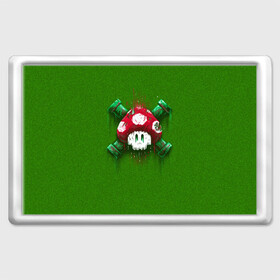 Магнит 45*70 с принтом Mario Mushroom в Новосибирске, Пластик | Размер: 78*52 мм; Размер печати: 70*45 | Тематика изображения на принте: 8 bit | 8 бит | nintendo | гриб | нинтендо