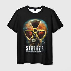 Мужская футболка 3D с принтом STALKER: Shadow of Chernobyl в Новосибирске, 100% полиэфир | прямой крой, круглый вырез горловины, длина до линии бедер | chernobyl | radiation | radioactive | stalker | ukraine | zone | зона | радиация | радиоактивность | сталкер | украина | чернобыль