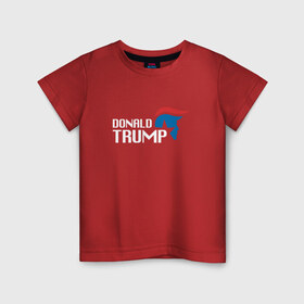 Детская футболка хлопок с принтом Donald Trump logo в Новосибирске, 100% хлопок | круглый вырез горловины, полуприлегающий силуэт, длина до линии бедер | дональд | трамп