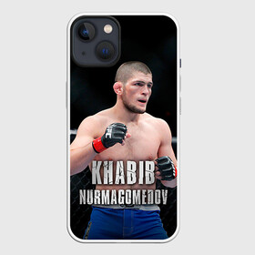 Чехол для iPhone 13 с принтом Хабиб Нурмагомедов в Новосибирске,  |  | ufc | хабиб нурмагомедов