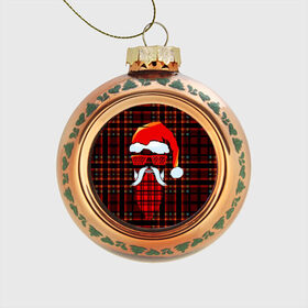Стеклянный ёлочный шар с принтом Санта хипстер в Новосибирске, Стекло | Диаметр: 80 мм | Тематика изображения на принте: борода | зима | новый год | очки | праздник | рождество | санта | хипстер