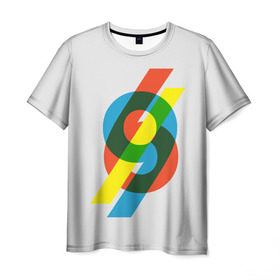 Мужская футболка 3D с принтом 69 в Новосибирске, 100% полиэфир | прямой крой, круглый вырез горловины, длина до линии бедер | math | number | retro | алгебра | математика | ностальгия | ретро | цифра | число