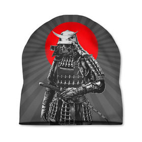 Шапка 3D с принтом Мертвый самурай в Новосибирске, 100% полиэстер | универсальный размер, печать по всей поверхности изделия | Тематика изображения на принте: bone | japan | samurai | skelet | skull | warrior | воин | катана | кости | меч | самурай | скелет | череп | япония