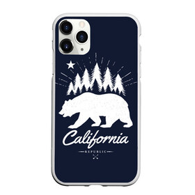 Чехол для iPhone 11 Pro Max матовый с принтом California Republic в Новосибирске, Силикон |  | Тематика изображения на принте: america | bear | california | united states | usa | америка | калифорния | медведь | сша | штаты