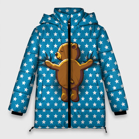 Женская зимняя куртка 3D с принтом Медвежьи объятия в Новосибирске, верх — 100% полиэстер; подкладка — 100% полиэстер; утеплитель — 100% полиэстер | длина ниже бедра, силуэт Оверсайз. Есть воротник-стойка, отстегивающийся капюшон и ветрозащитная планка. 

Боковые карманы с листочкой на кнопках и внутренний карман на молнии | bear | beast | kid | love | teddy | toy | звезды | зверь | игрушка | любовь | медведь | мишка