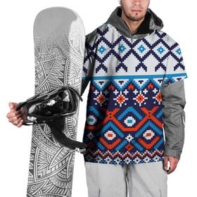 Накидка на куртку 3D с принтом Норвежские узоры в Новосибирске, 100% полиэстер |  | зима | нг | новый год | норвежские узоры | рождество | свитер | снег
