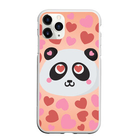 Чехол для iPhone 11 Pro Max матовый с принтом Влюбленная панда в Новосибирске, Силикон |  | любовь | панда | сердце