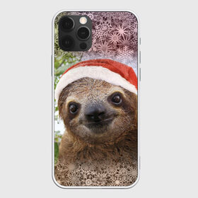Чехол для iPhone 12 Pro Max с принтом Рождественский ленивец в Новосибирске, Силикон |  | Тематика изображения на принте: джунгли | животное | ленивый | лень | новый год | рождество | снег | снежинки | тропики | улыбка | шапка