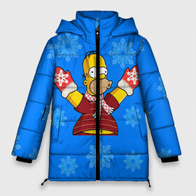Женская зимняя куртка 3D с принтом Симпсоны новогодние 2 в Новосибирске, верх — 100% полиэстер; подкладка — 100% полиэстер; утеплитель — 100% полиэстер | длина ниже бедра, силуэт Оверсайз. Есть воротник-стойка, отстегивающийся капюшон и ветрозащитная планка. 

Боковые карманы с листочкой на кнопках и внутренний карман на молнии | simpsons | барт | барт симпсон | гомер | гомер симпсон | новый год | симпсоны | снег | снежинки