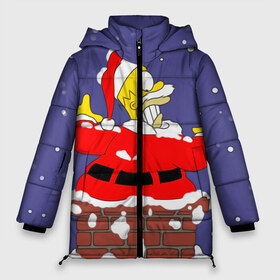 Женская зимняя куртка 3D с принтом Симпсоны новогодние 4 в Новосибирске, верх — 100% полиэстер; подкладка — 100% полиэстер; утеплитель — 100% полиэстер | длина ниже бедра, силуэт Оверсайз. Есть воротник-стойка, отстегивающийся капюшон и ветрозащитная планка. 

Боковые карманы с листочкой на кнопках и внутренний карман на молнии | simpsons | барт | барт симпсон | гомер | гомер симпсон | новый год | симпсоны | снег | снежинки