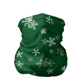 Бандана-труба 3D с принтом Снежная феерия (зелёный) в Новосибирске, 100% полиэстер, ткань с особыми свойствами — Activecool | плотность 150‒180 г/м2; хорошо тянется, но сохраняет форму | happy new year | блеск | ёлка | зима | конфетти | новый год | подарки | праздник | снег | снежинки