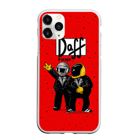 Чехол для iPhone 11 Pro матовый с принтом Daff Punk в Новосибирске, Силикон |  | donut | homer | music | simpson | барт | гомер | музыка | пончик | симпсон