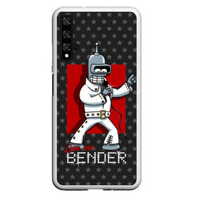 Чехол для Honor 20 с принтом Bender Presley в Новосибирске, Силикон | Область печати: задняя сторона чехла, без боковых панелей | bender | elvis presley | fry | futurama | hermes | rock n roll | zoidberg | бендер | гермес | зойдберг | робот | рок н ролл | туранга | фрай | футурама | элвис пресли