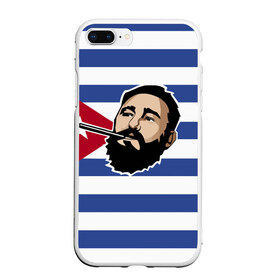 Чехол для iPhone 7Plus/8 Plus матовый с принтом Fidel Castro в Новосибирске, Силикон | Область печати: задняя сторона чехла, без боковых панелей | Тематика изображения на принте: castro | che | fidel | guevara | гевара | кастро | фидель | че