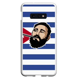 Чехол для Samsung S10E с принтом Fidel Castro в Новосибирске, Силикон | Область печати: задняя сторона чехла, без боковых панелей | Тематика изображения на принте: castro | che | fidel | guevara | гевара | кастро | фидель | че