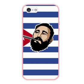 Чехол для iPhone 5/5S матовый с принтом Fidel Castro в Новосибирске, Силикон | Область печати: задняя сторона чехла, без боковых панелей | castro | che | fidel | guevara | гевара | кастро | фидель | че