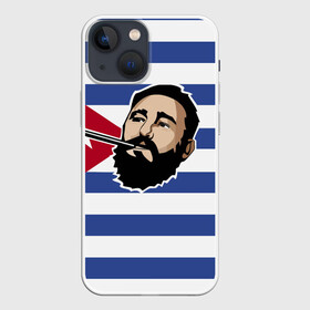 Чехол для iPhone 13 mini с принтом Fidel Castro в Новосибирске,  |  | castro | che | fidel | guevara | гевара | кастро | фидель | че