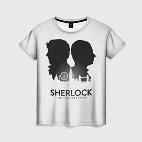 Женская футболка 3D с принтом Sherlock Edition в Новосибирске, 100% полиэфир ( синтетическое хлопкоподобное полотно) | прямой крой, круглый вырез горловины, длина до линии бедер | doctor | holmes | sherlock | watson | ватсон | доктор | профессор | холмс | шерлок