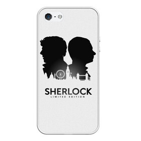 Чехол для iPhone 5/5S матовый с принтом Sherlock Edition в Новосибирске, Силикон | Область печати: задняя сторона чехла, без боковых панелей | doctor | holmes | sherlock | watson | ватсон | доктор | профессор | холмс | шерлок