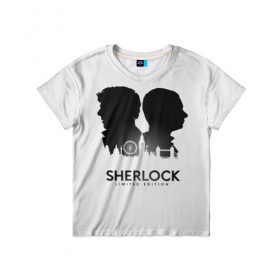 Детская футболка 3D с принтом Sherlock Edition в Новосибирске, 100% гипоаллергенный полиэфир | прямой крой, круглый вырез горловины, длина до линии бедер, чуть спущенное плечо, ткань немного тянется | doctor | holmes | sherlock | watson | ватсон | доктор | профессор | холмс | шерлок