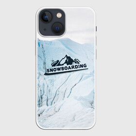 Чехол для iPhone 13 mini с принтом Snowboarding в Новосибирске,  |  | extreme | snowboarding | sport | winter | горы | движение | приключения | снег | сноуборд | спорт | экстрим