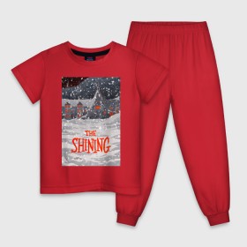 Детская пижама хлопок с принтом The Shining в Новосибирске, 100% хлопок |  брюки и футболка прямого кроя, без карманов, на брюках мягкая резинка на поясе и по низу штанин
 | Тематика изображения на принте: redrum | the shining | бар | кубрик | николсон | сияние | ужас