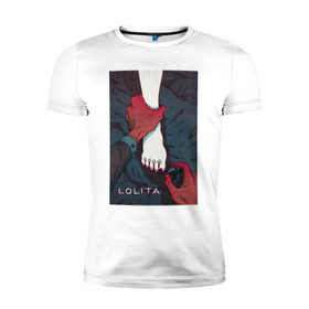 Мужская футболка премиум с принтом Lolita в Новосибирске, 92% хлопок, 8% лайкра | приталенный силуэт, круглый вырез ворота, длина до линии бедра, короткий рукав | lolita | классика | книга | лак | лолита | набоков | ногти