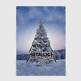 Постер с принтом Новогодний рок в Новосибирске, 100% бумага
 | бумага, плотность 150 мг. Матовая, но за счет высокого коэффициента гладкости имеет небольшой блеск и дает на свету блики, но в отличии от глянцевой бумаги не покрыта лаком | metallica | елка | металлика | нг | новогодний рок | новый год | новый год 2017 | снег