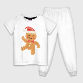 Детская пижама хлопок с принтом Мr Печенька в Новосибирске, 100% хлопок |  брюки и футболка прямого кроя, без карманов, на брюках мягкая резинка на поясе и по низу штанин
 | 