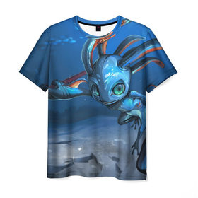 Мужская футболка 3D с принтом Морское Существо в Новосибирске, 100% полиэфир | прямой крой, круглый вырез горловины, длина до линии бедер | fizz | league of legends | lol | лига легенд | лол | физз