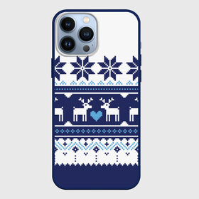 Чехол для iPhone 13 Pro Max с принтом Скандинавские олени в Новосибирске,  |  | deer | heart | holiday | new year | ornament | scandinavian | snowflakes | winter | зима | новый год | олени | орнамент | праздник | сердце | скандинавские | снежинки