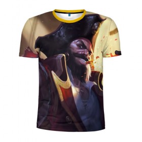 Мужская футболка 3D спортивная с принтом Pirate в Новосибирске, 100% полиэстер с улучшенными характеристиками | приталенный силуэт, круглая горловина, широкие плечи, сужается к линии бедра | 