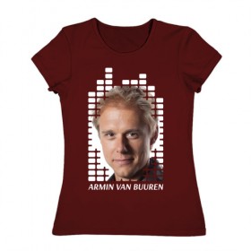 Женская футболка хлопок с принтом EQ - Armin van Buuren в Новосибирске, 100% хлопок | прямой крой, круглый вырез горловины, длина до линии бедер, слегка спущенное плечо | 