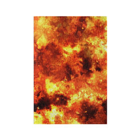 Обложка для паспорта матовая кожа с принтом Взрывной гранж в Новосибирске, натуральная матовая кожа | размер 19,3 х 13,7 см; прозрачные пластиковые крепления | взрыв | гранж | огонь | пламя | эксклюзив