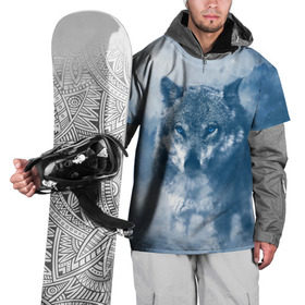 Накидка на куртку 3D с принтом Волк в Новосибирске, 100% полиэстер |  | волк | животные | зверь | собака | хищник