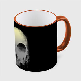 Кружка 3D с принтом Мертвый туман в Новосибирске, керамика | ёмкость 330 мл | Тематика изображения на принте: bone | ciyt | dark | evil | skelet | skull | город | кости | скелет | туман | череп