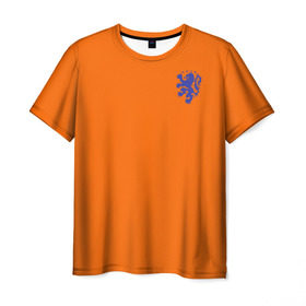 Мужская футболка 3D с принтом Сборная Голландии в Новосибирске, 100% полиэфир | прямой крой, круглый вырез горловины, длина до линии бедер | Тематика изображения на принте: holland | голландия | нидерланды
