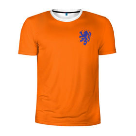 Мужская футболка 3D спортивная с принтом Сборная Голландии в Новосибирске, 100% полиэстер с улучшенными характеристиками | приталенный силуэт, круглая горловина, широкие плечи, сужается к линии бедра | holland | голландия | нидерланды