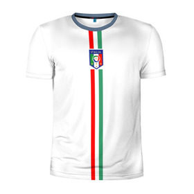 Мужская футболка 3D спортивная с принтом Сборная Италии в Новосибирске, 100% полиэстер с улучшенными характеристиками | приталенный силуэт, круглая горловина, широкие плечи, сужается к линии бедра | italy | италия