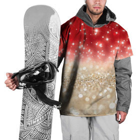 Накидка на куртку 3D с принтом Золотой звездопад в Новосибирске, 100% полиэстер |  | год | звездопад | золото | новый | рождество | сочельник | эксклюзив