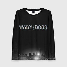 Женский лонгслив 3D с принтом Watch Dogs 2 в Новосибирске, 100% полиэстер | длинные рукава, круглый вырез горловины, полуприлегающий силуэт | dogs | ubisoft | watch | watchdogs | псы | сторожевые | хакер