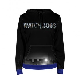 Женская толстовка 3D с принтом Watch Dogs 2 в Новосибирске, 100% полиэстер  | двухслойный капюшон со шнурком для регулировки, мягкие манжеты на рукавах и по низу толстовки, спереди карман-кенгуру с мягким внутренним слоем. | dogs | ubisoft | watch | watchdogs | псы | сторожевые | хакер