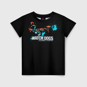 Детская футболка 3D с принтом Watch Dogs 2 в Новосибирске, 100% гипоаллергенный полиэфир | прямой крой, круглый вырез горловины, длина до линии бедер, чуть спущенное плечо, ткань немного тянется | dogs | ubisoft | watch | watchdogs | псы | сторожевые | хакер