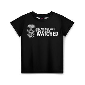 Детская футболка 3D с принтом Watch Dogs 2 в Новосибирске, 100% гипоаллергенный полиэфир | прямой крой, круглый вырез горловины, длина до линии бедер, чуть спущенное плечо, ткань немного тянется | dogs | ubisoft | watch | watchdogs | псы | сторожевые | хакер