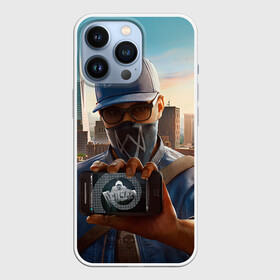 Чехол для iPhone 13 Pro с принтом Watch Dogs 2 в Новосибирске,  |  | Тематика изображения на принте: dogs | ubisoft | watch | watchdogs | псы | сторожевые | хакер