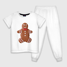 Детская пижама хлопок с принтом Новый год, Печенька в Новосибирске, 100% хлопок |  брюки и футболка прямого кроя, без карманов, на брюках мягкая резинка на поясе и по низу штанин
 | новыйгод | печенька