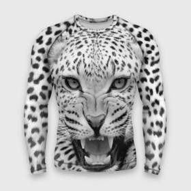 Мужской рашгард 3D с принтом Леопард в Новосибирске,  |  | animal | eyes | jaws | leopard | malicious | predator | spotted | teeth | wild | взгляд | дикий | животное | злой | клыки | леопард | оскал | пасть | пятнистый | хищник