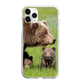 Чехол для iPhone 11 Pro матовый с принтом Медведи в Новосибирске, Силикон |  | animals | bears | children | family | green | meadow | mother | predators | дети | животные | зеленая | мама | медведи | поляна | семья | хищники