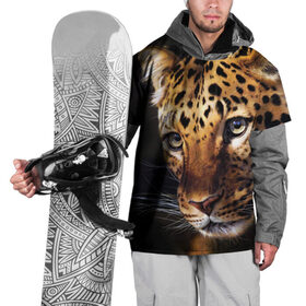Накидка на куртку 3D с принтом Леопард в Новосибирске, 100% полиэстер |  | Тематика изображения на принте: animal | leopard | look | predator | spotted | wild | взгляд | дикий | животное | леопард | пятнистый | хищник